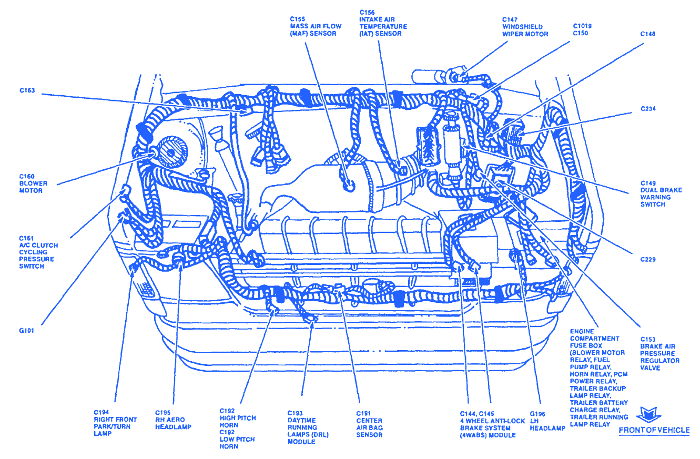 Ford e 250 v-8 1998 Electrical Circuit Wiring Diagram - CarFuseBox