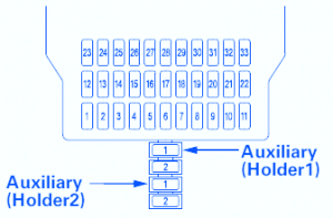 Acura MDX 2010 Fuse Box/Block Circuit Breaker Diagram ... 2010 acura mdx secondary underhood fuse box diagram 