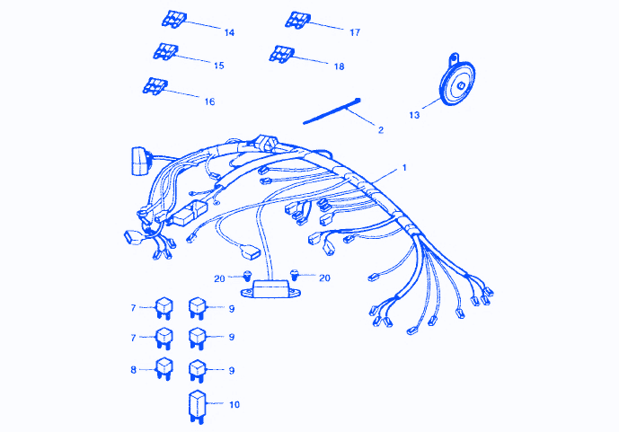 Triumph Tiger 1050 2008 Part Electrical Circuit Wiring Diagram - CarFuseBox