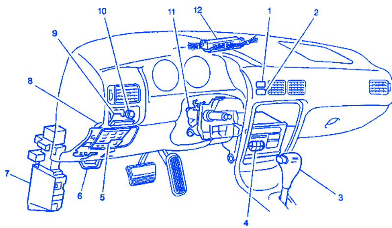 Chevrolet Lingen Felter 427 2000 Interior Fuse Box/Block ... 2000 chevrolet prizm fuse box diagram 