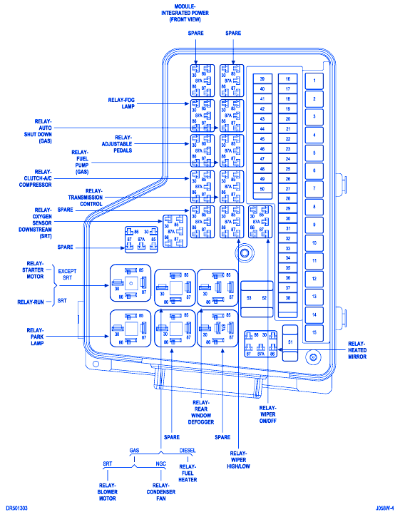 Dodge Diplomat 1989 Integrated Fuse Box  Block Circuit