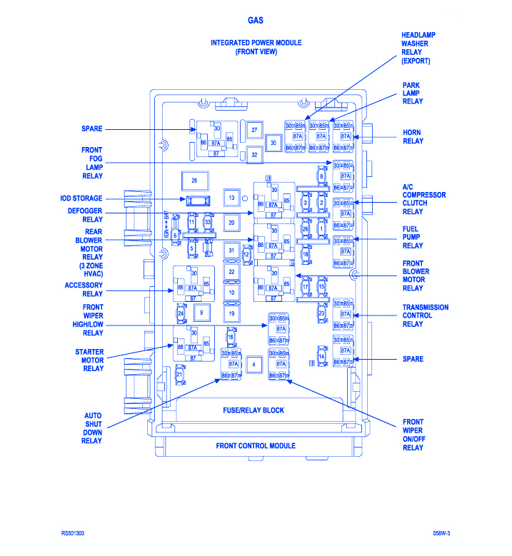Dodge Omni 1990 Main Fuse Box/Block Circuit Breaker Diagram - CarFuseBox