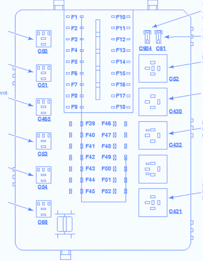 1999 Mercury Cougar Fuse Box Diagram - mercury mystique wiring diagram