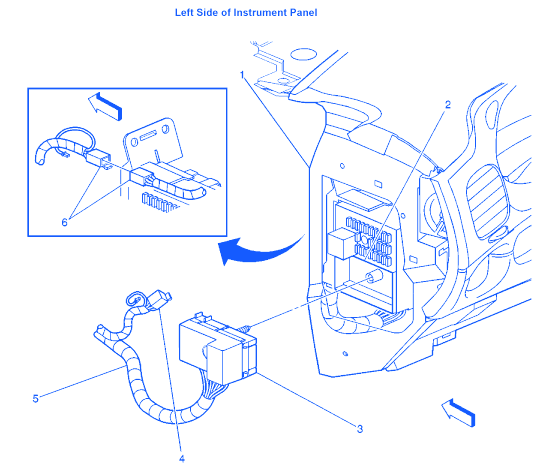 Chevy Impala 2007 Under Dash Electrical Circuit Wiring Diagram - CarFuseBox