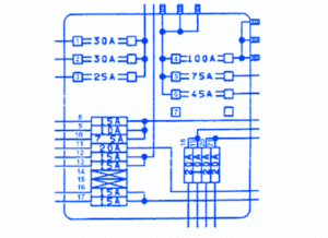 Infinity i35 Mini 2002 Fuse Box/Block Circuit Breaker Diagram - CarFuseBox