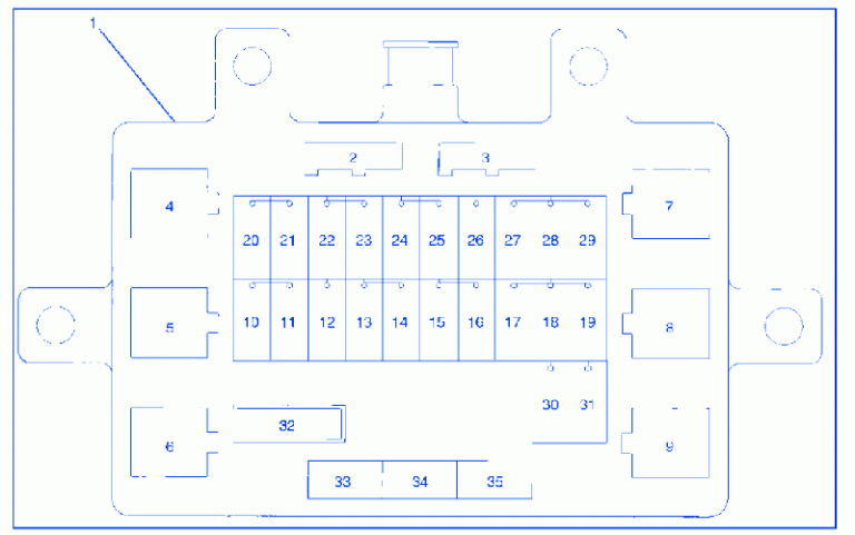 Isuzu Crosswind XTO 2001 Fuse Box/Block Circuit Breaker Diagram