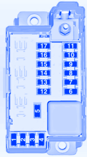 Vauxhall Meriva B 2012 Load Compartment Fuse Box / Block Circuit Breaker