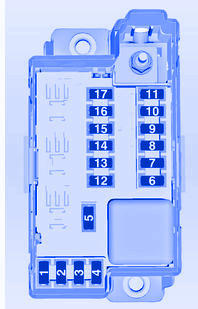 Vauxhall Tigra 2009 Load Compartment Fuse Box / Block Circuit Breaker