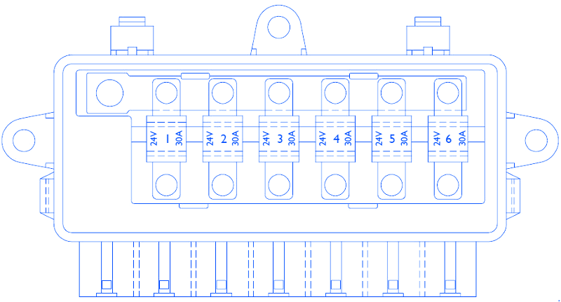 Iveco Stralis Supplementry Fuse Box / Block Circuit Breaker Diagram